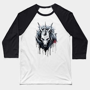 Creepy Unicorn Baseball T-Shirt